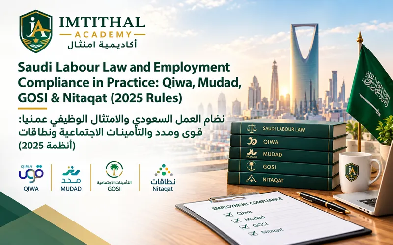 نظام العمل السعودي والامتثال الوظيفي عمليًا: قوى ومدد والتأمينات الاجتماعية ونطاقات (أنظمة 2025)